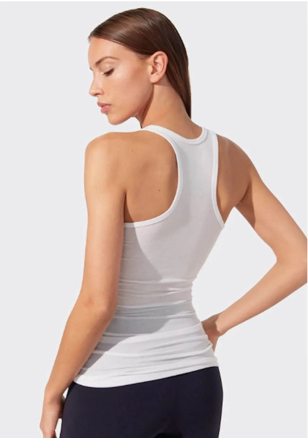 Ashby Rib Tank, White