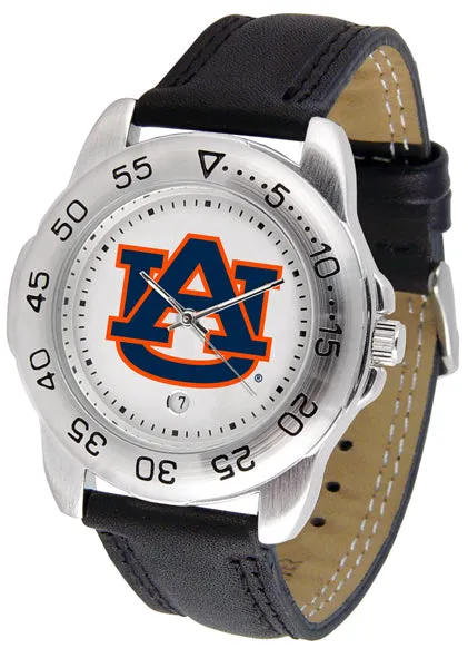 Auburn Tigers Sport Leather Men’s Watch