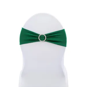 Buckle Spandex Stretch Chair Band - Emerald Green