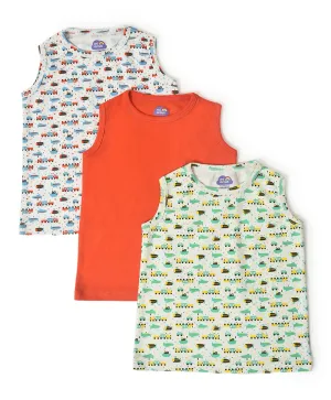 Buddy Kids Printed Vest- Pack of 3