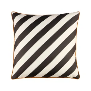 Cabana Black/Ivory Silk Pillow