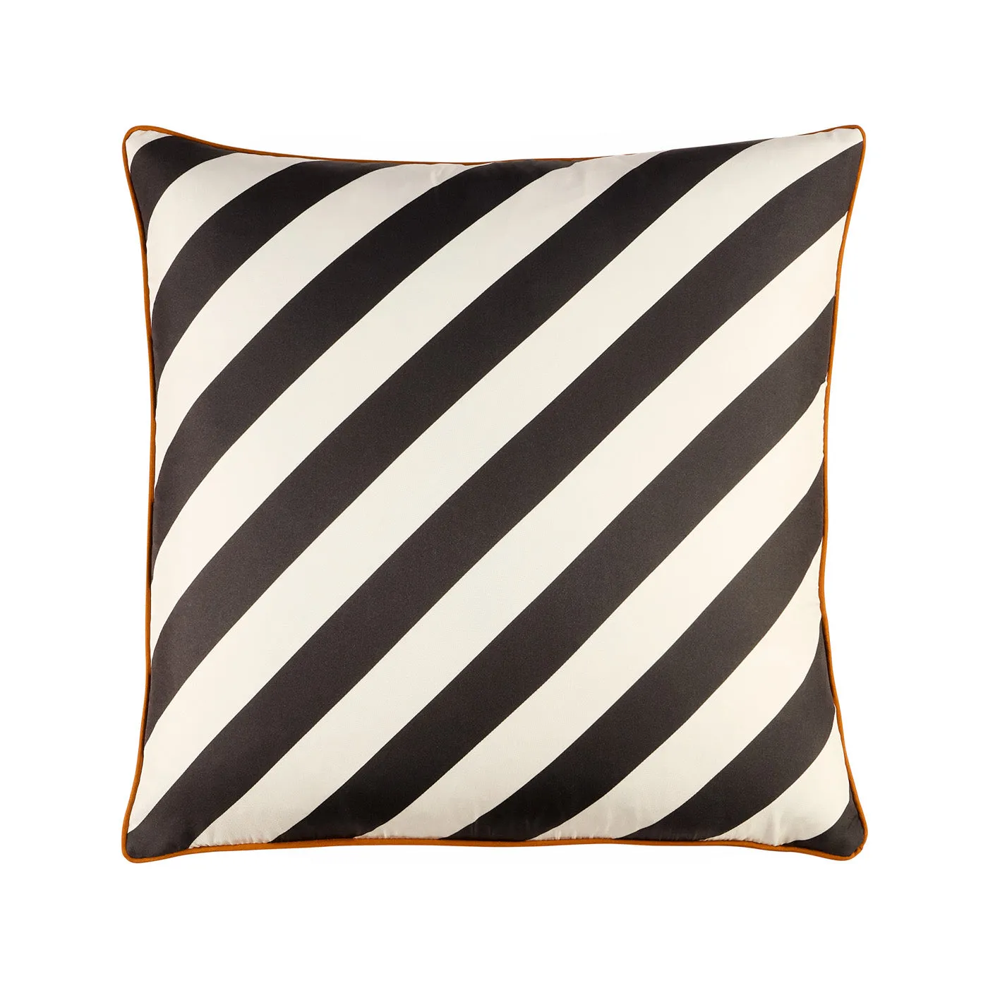 Cabana Black/Ivory Silk Pillow