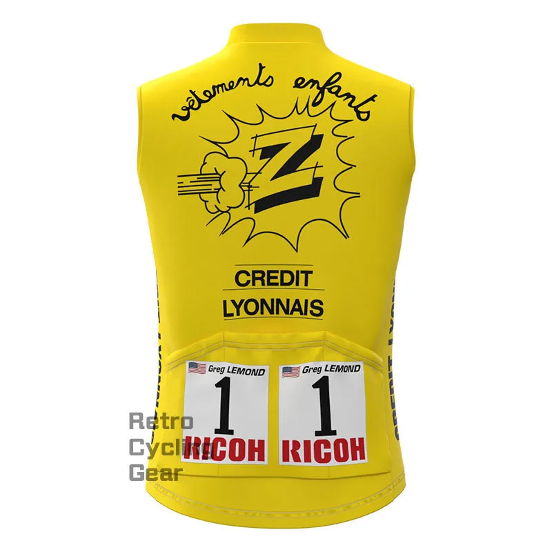 Credlt Lyonnals Fleece Retro Cycling Vest