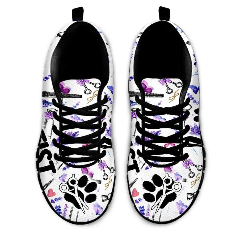 Dog Groomer Sneaker, Dog Groomer Fur Artist Lavender Tools Sneakers Shoes, Best Running Shoes, Unique Gifts For Dog Lovers