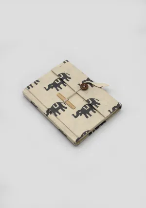 Elephant Printed Lokta Paper Travel Journal