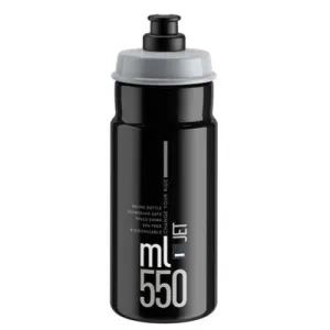 Elite Bottle, Jet Black 550Ml W/Grey Logo Jet Bottle  Hydration