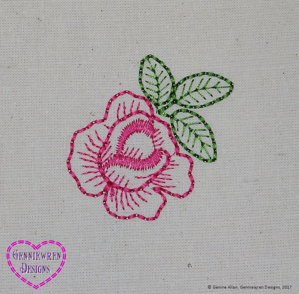 FREE Vintage Rose Machine Embroidery Design