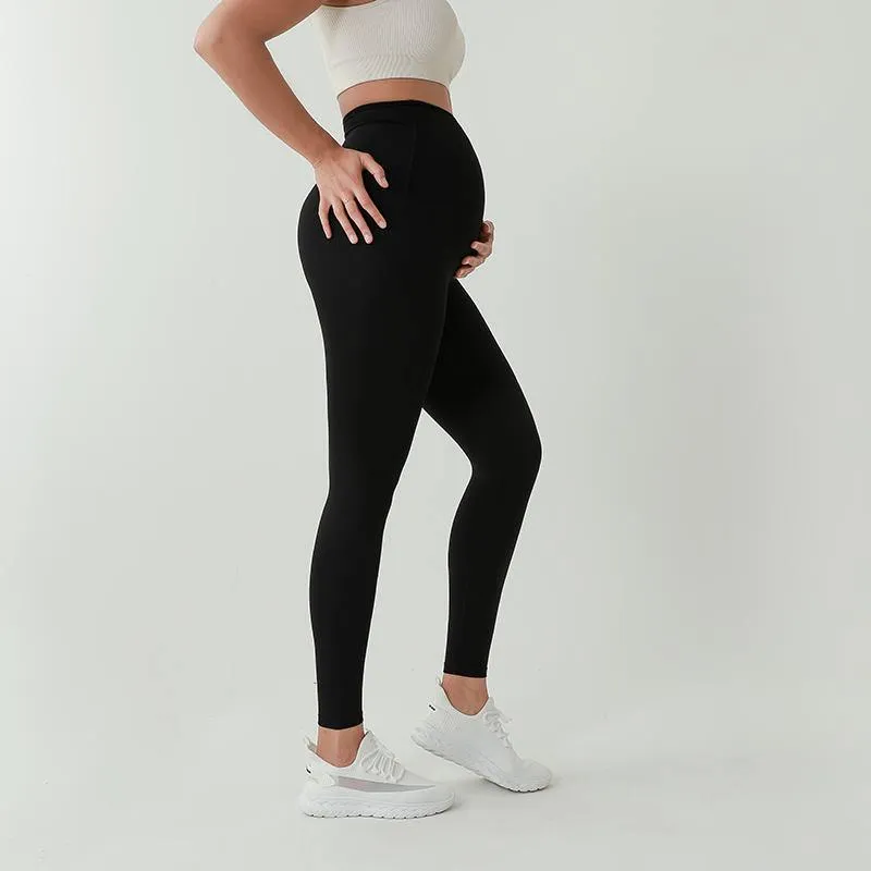 HIGH WAISTED MIDI MATERNITY LEGGINGS