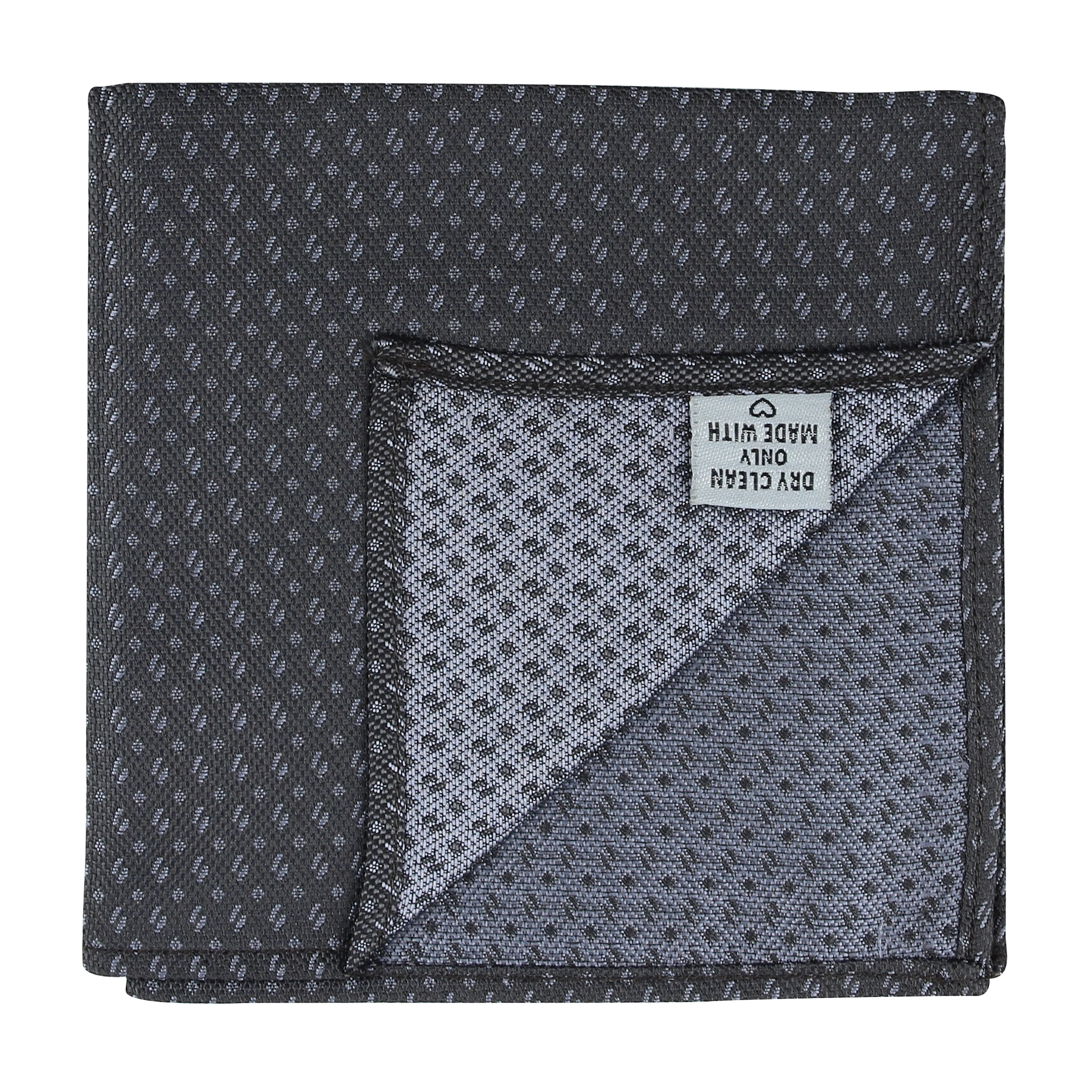 Kovove Black Abstract Pocket Square For Men