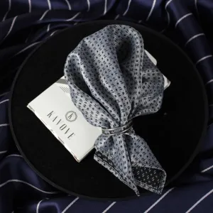 Kovove The Artistry Abstract Grey Pocket Square