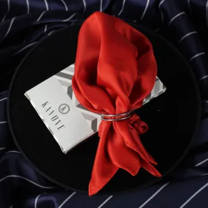 Kovove The Solid Essentials Red Pocket Square For Men