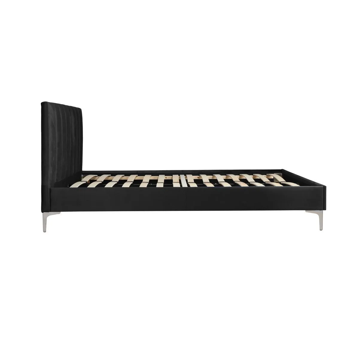 Melina Black Full Upholstered Platform Bed