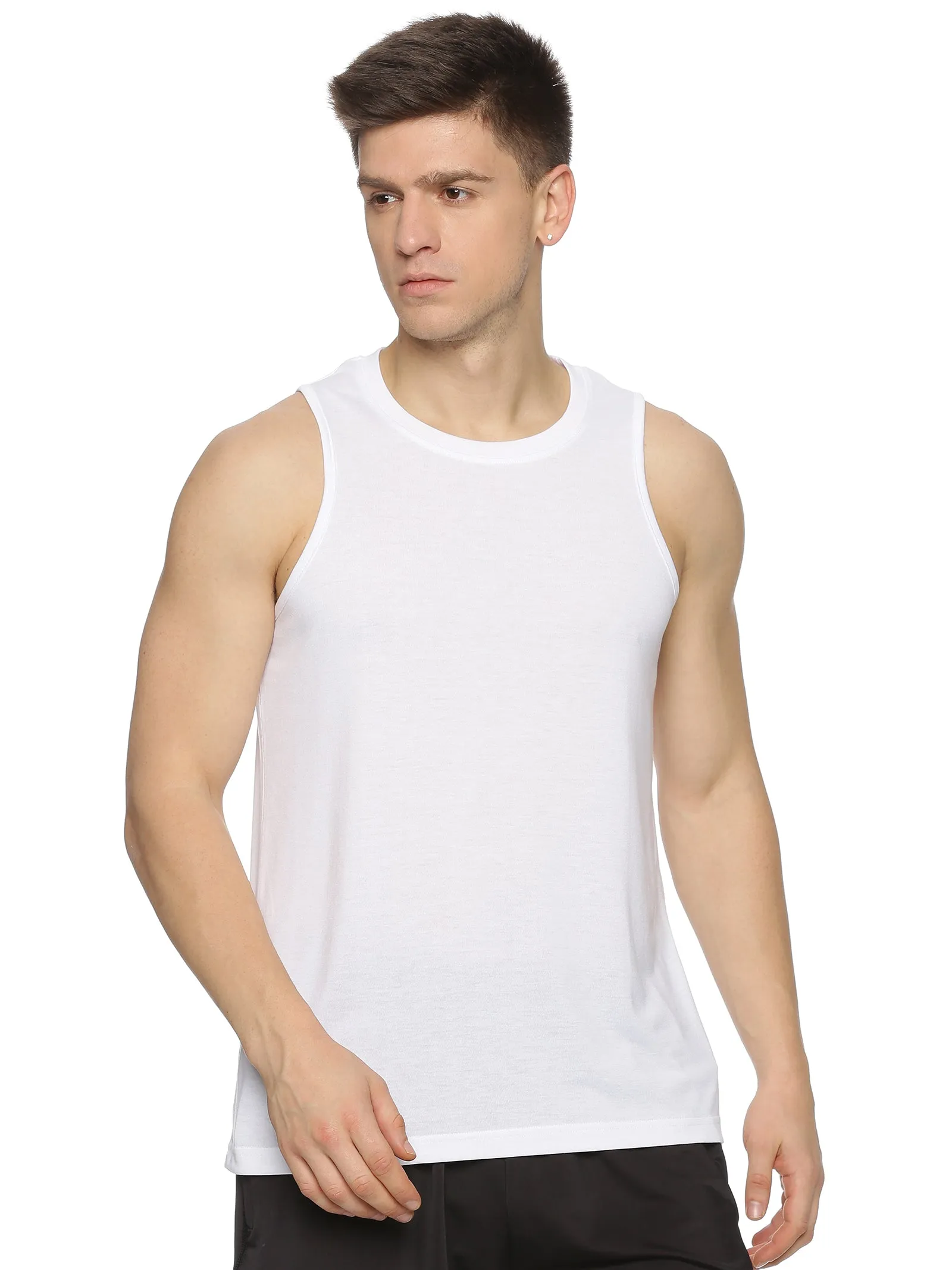 Men's Solid Training Outdoor Muscle Tee for Running/Training/Gym Workout