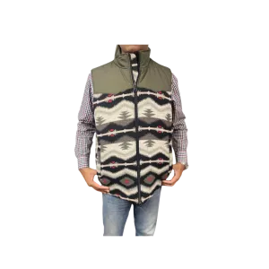 Montana Men's Western Aztec Puffer Vest