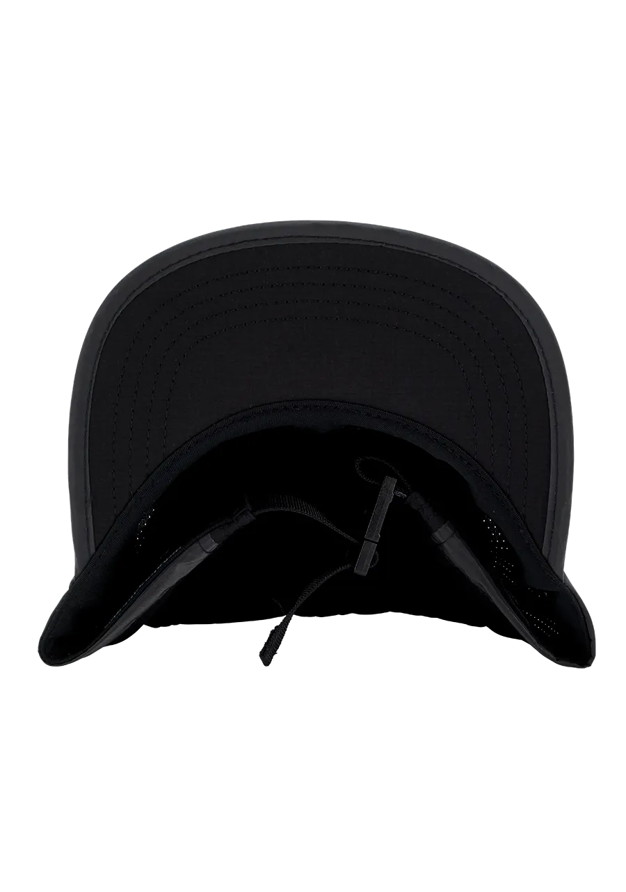 Night Runner Strapback Hat - Black