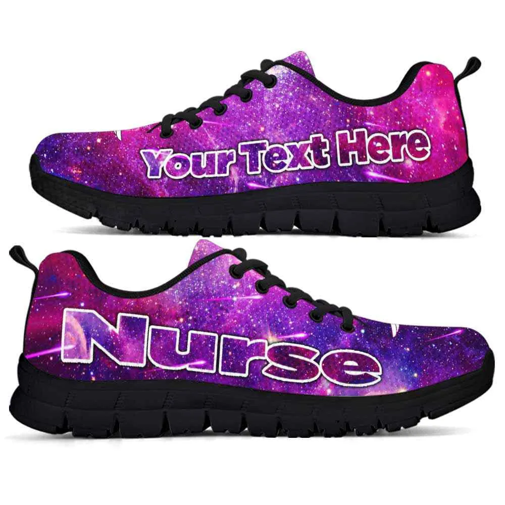 Nurse Sneaker, Purple Galaxy Nurse Sneakers Running Shoes Gift Women Men, Best Shoes For Nurses