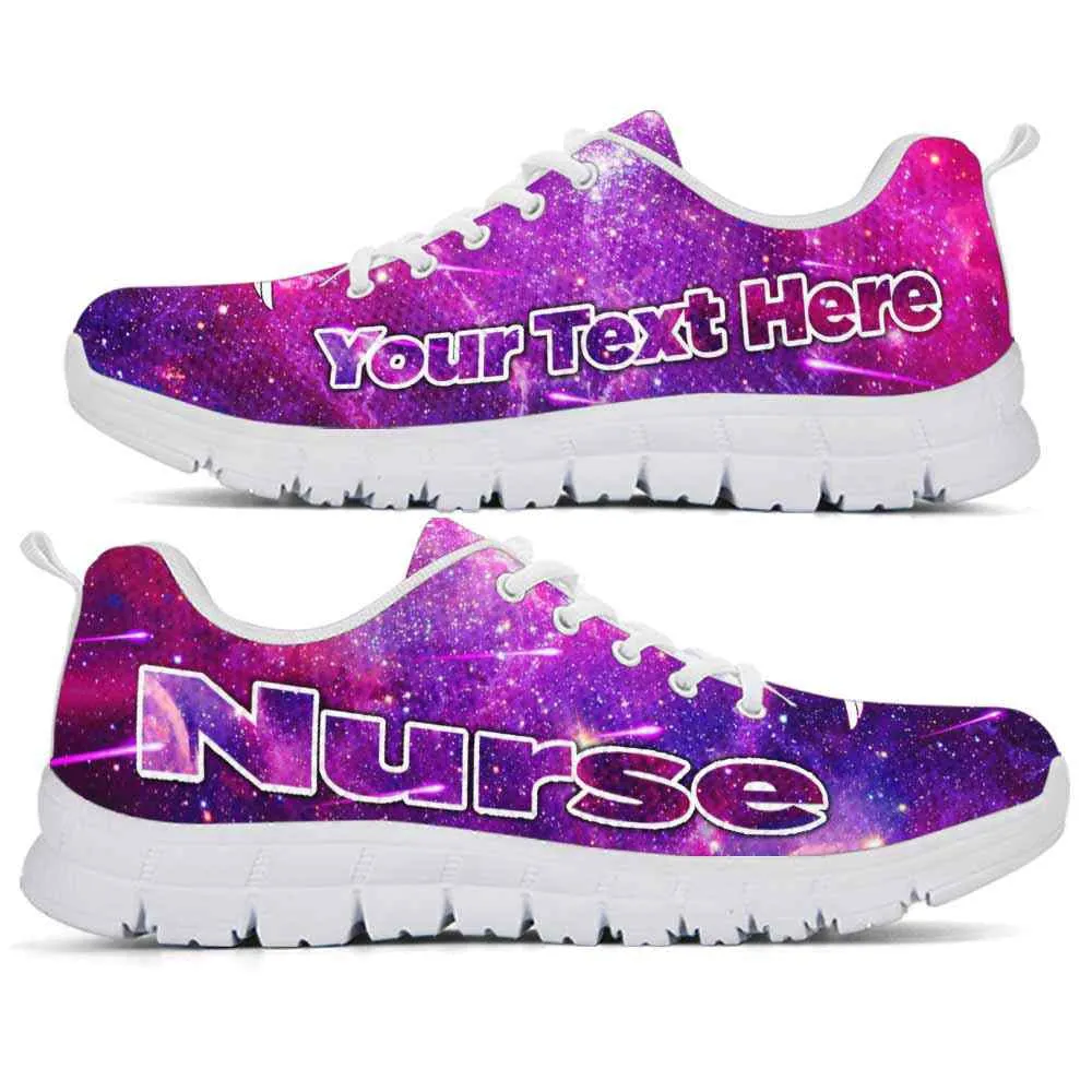 Nurse Sneaker, Purple Galaxy Nurse Sneakers Running Shoes Gift Women Men, Best Shoes For Nurses