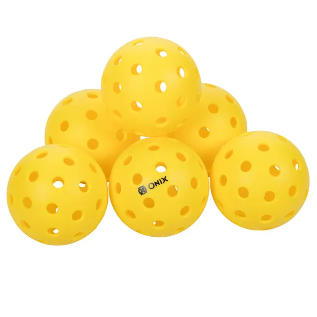 Onix Pure 2 Outdoor Pickleball Balls 6-Pack [Yellow]