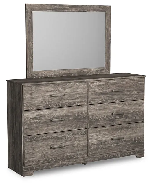 Ralinksi Twin Panel Bed with Mirrored Dresser and Chest