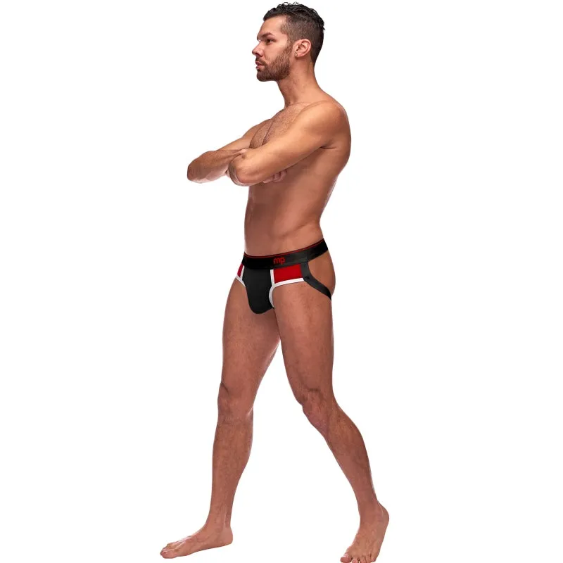 Retro Sport Panel Jock - S/ M - Black/ Red