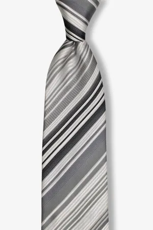 Silver Core Striped Tie