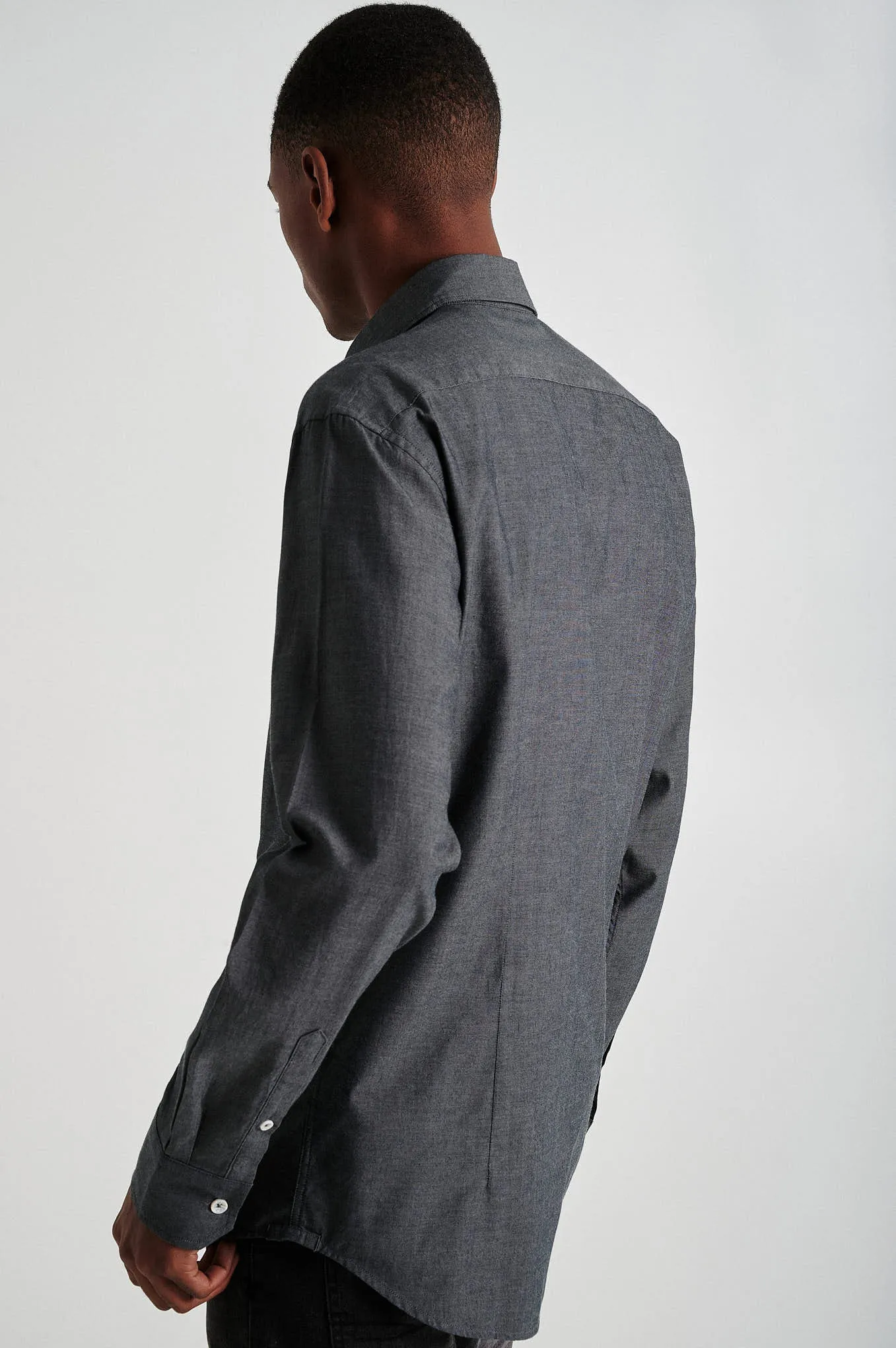 Slim fit chambray shirt