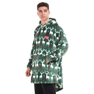 Snuggs Blanket Hoodie Green Christmas