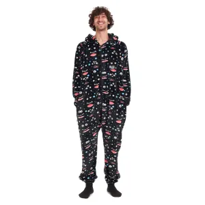 Snuggs Blanket Onesie Black monster