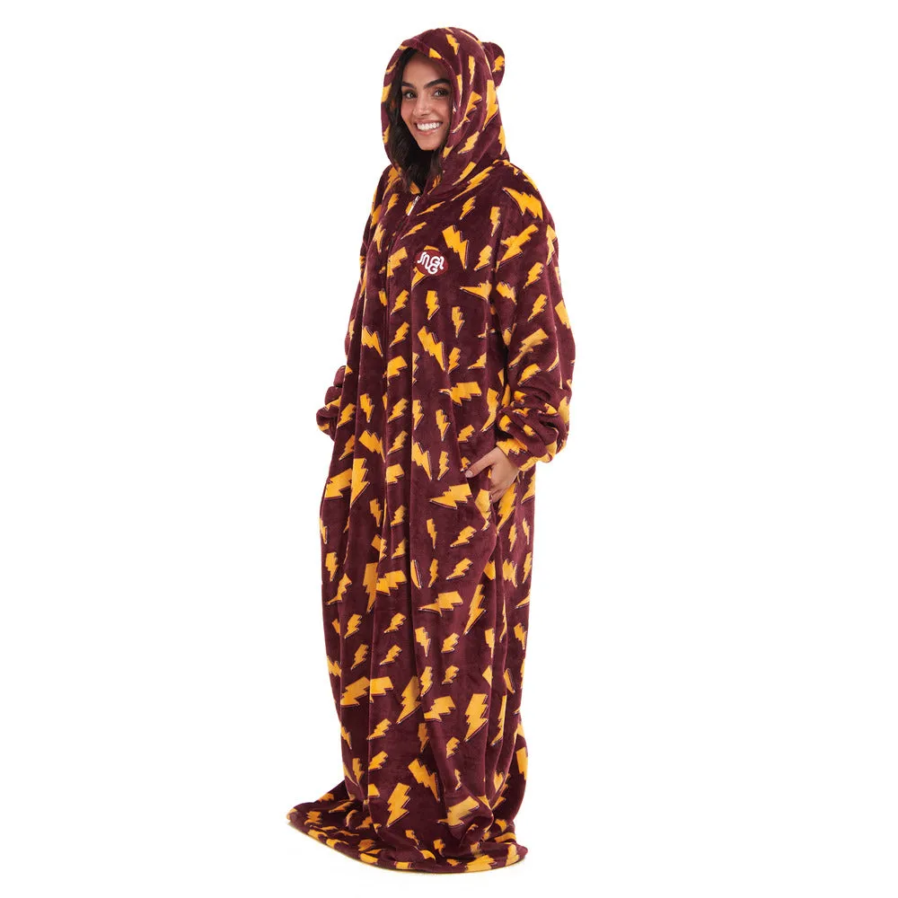 Snuggs Wearable Blanket Monk Dark Red Bolt