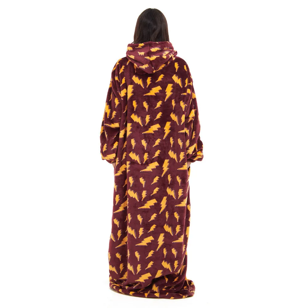 Snuggs Wearable Blanket Monk Dark Red Bolt