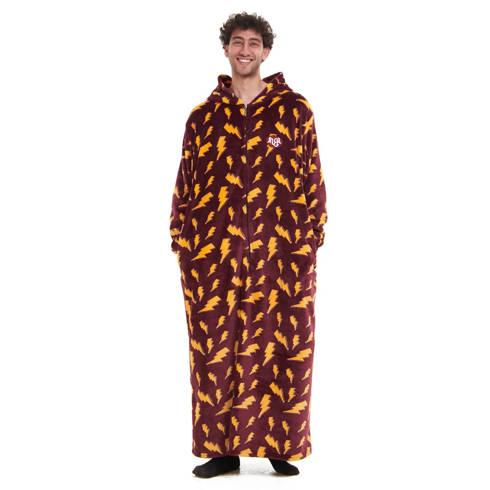 Snuggs Wearable Blanket Monk Dark Red Bolt