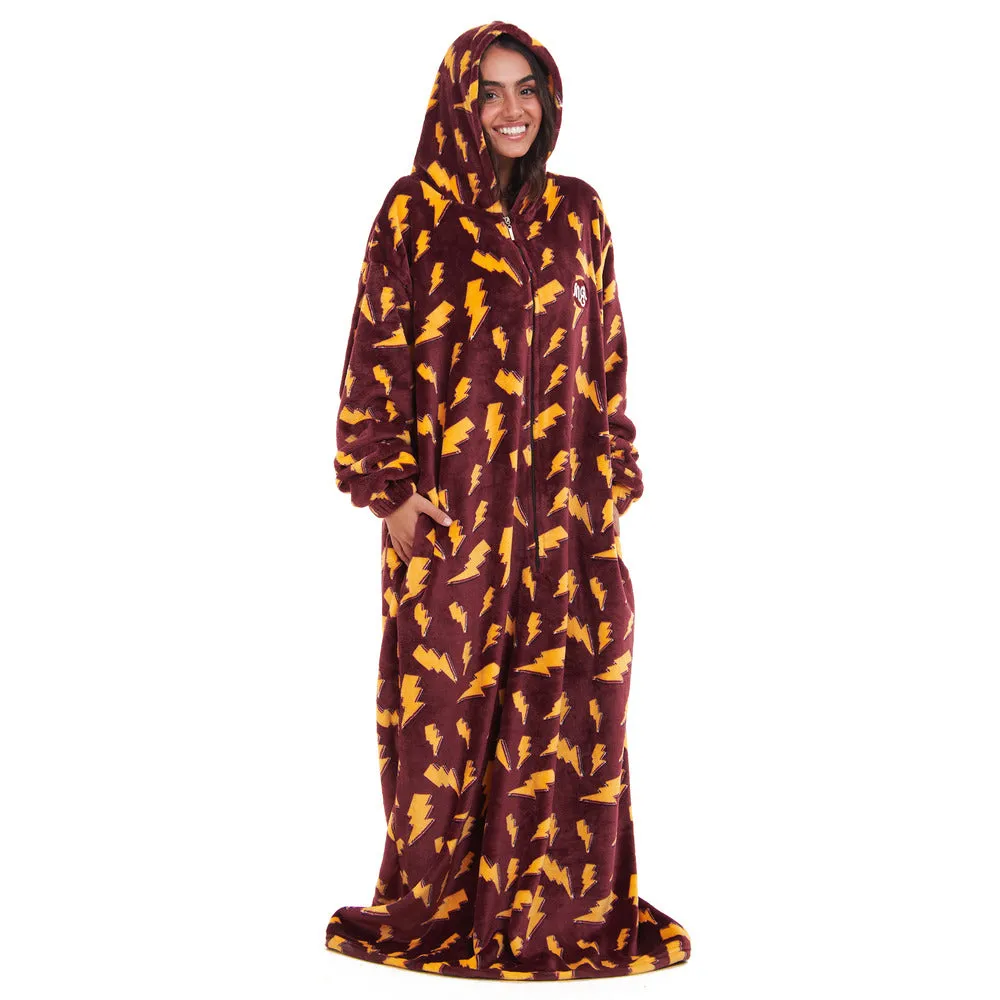 Snuggs Wearable Blanket Monk Dark Red Bolt