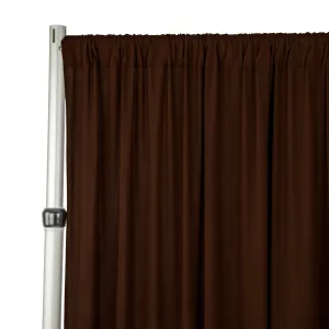 Spandex 4-way Stretch Backdrop Drape Curtain 16ft H x 60" W - Chocolate