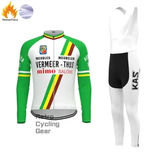 VER Stripe Fleece Retro Cycling Kits