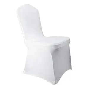 White Spandex Banquet Chair Cover - Rent